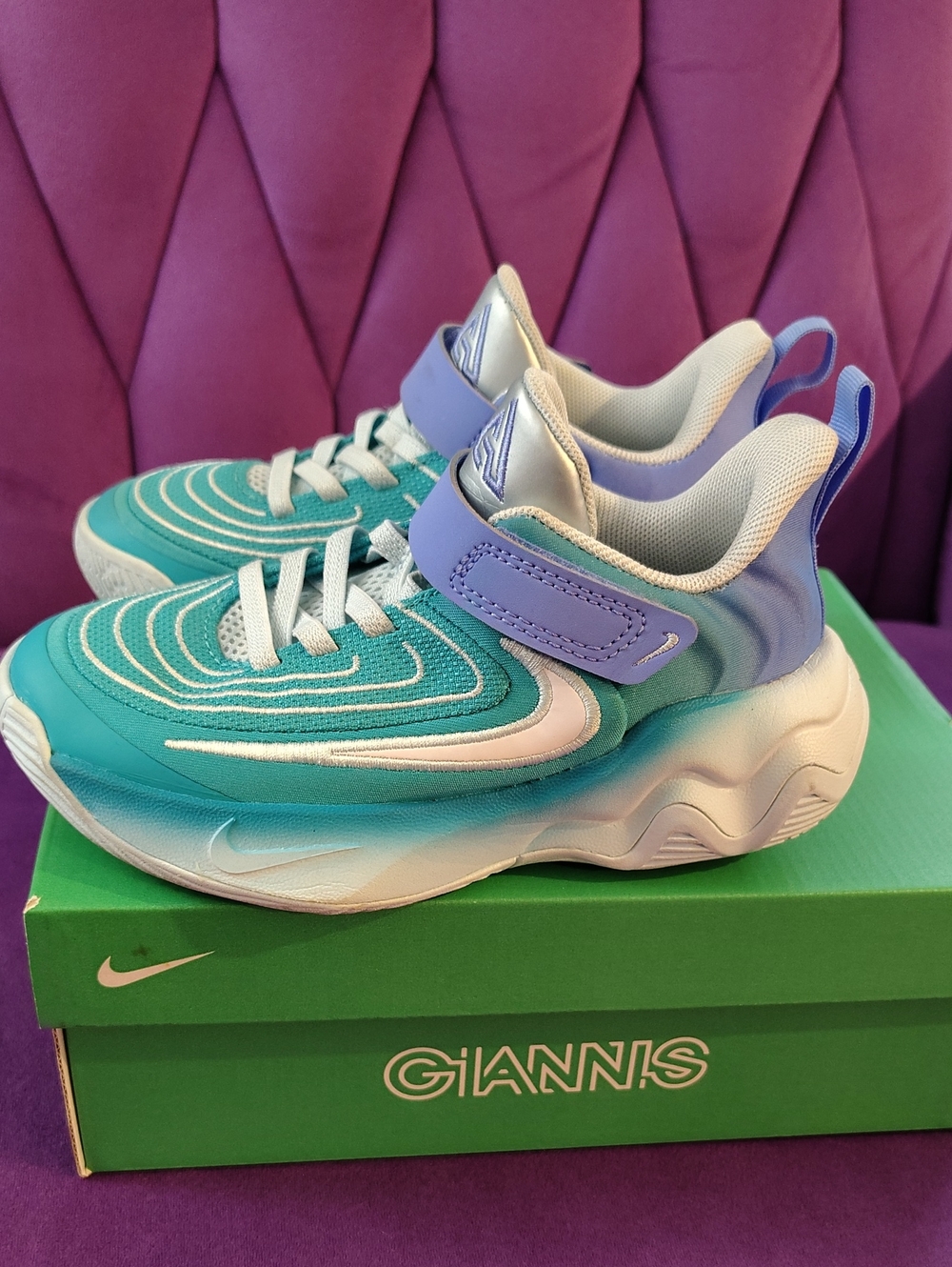 Kids' Teal & Lavender Athletic Sneakers